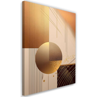 Leinwandbild, Geometrischer Glamour der Goldabstraktion
