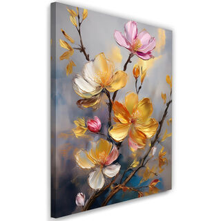 Leinwandbild, Blühende Blumen Natur