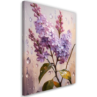Leinwandbild, Ohne lila Blumen Natur