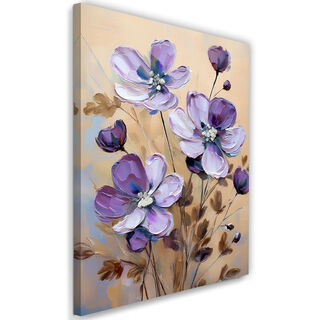 Leinwandbild, Lila botanische Blumen