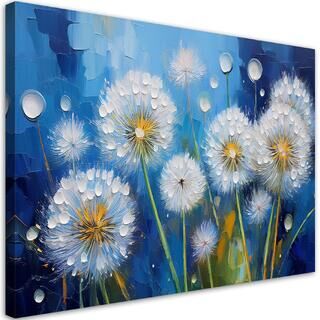 Leinwandbild, Gebläsepflanzen Blumen rosige Tropfen