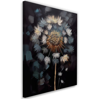 Leinwandbild, Gebläseblume Natur bemalt