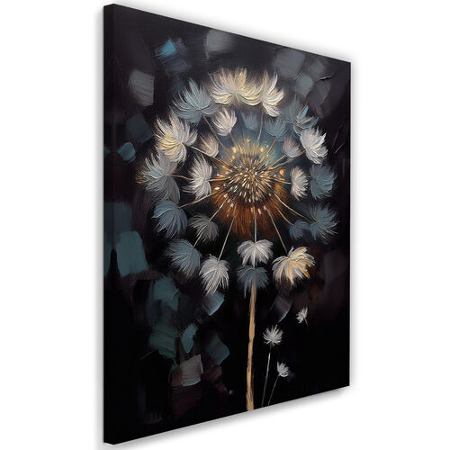 Leinwandbild, Gebläseblume Natur bemalt