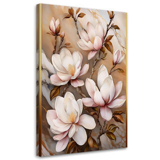 Leinwandbild, Magnolienblüten Natur Botanik