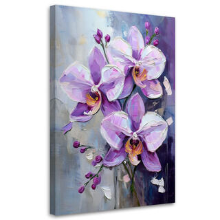 Leinwandbild, Orchidee blüht lila