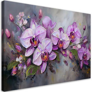 Leinwandbild, Orchidee, Lila, Blumenkomposition