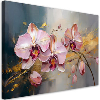 Leinwandbild, Rosa Orchideen-Blumen-Glamour