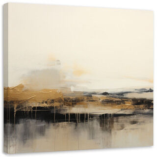 Leinwandbild, Modernes Abstraktionsbeige