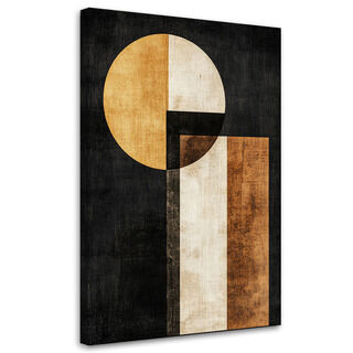 Leinwandbild, Goldene Figuren der geometrischen Abstraktion