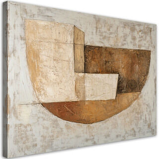 Leinwandbild Beige abstrakte Loft-Form