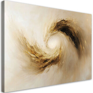 Leinwandbild Beige Wirbel abstrakt modern