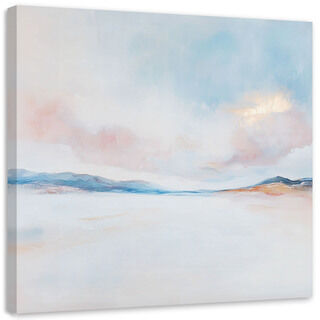 Leinwandbild Abstraktes Pastellrosa-Blau