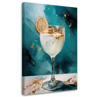 Leinwandbild Cocktail-Glas-Getränkebar