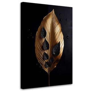 Leinwandbild Glamour-Loft mit Blattgold
