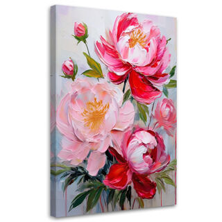 Leinwandbild Pfingstrosen rosa Blumen Natur