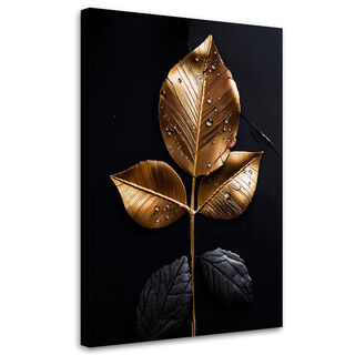 Leinwandbild Goldblatt-Glamour-Pflanze
