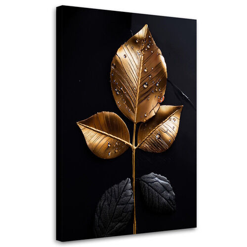 Leinwandbild Goldblatt-Glamour-Pflanze
