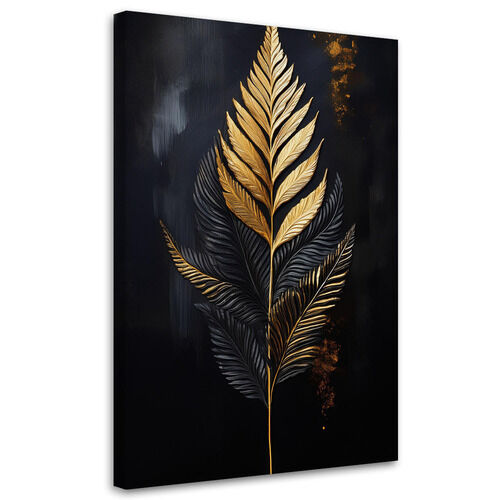 Leinwandbild Blattgoldfarn