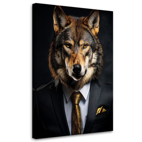 Wandbild modern, Tierwolf im Anzug