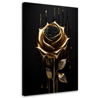 Leinwandbild Golden Rose Loft-Stil
