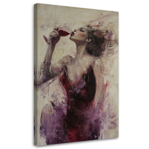 Wandbild modern, Frau Wein Abstraktion