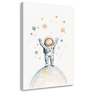 Leinwandbild für Kinderzimmer Boho-Sternastronaut