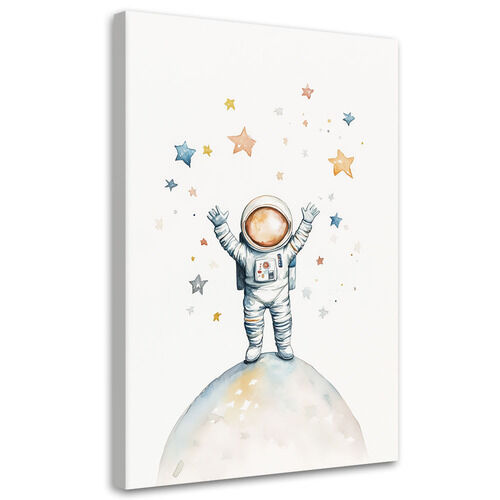 Leinwandbild für Kinderzimmer Boho-Sternastronaut