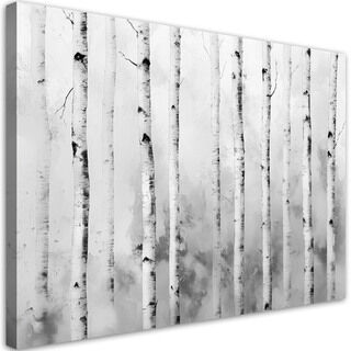Leinwandbild, Birkenwald-Landschaft Natur