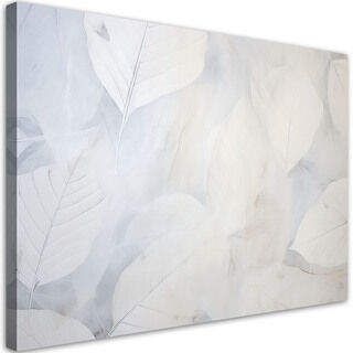 Leinwandbild, Beige große Blätter Natur Beton Boho