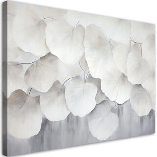 Leinwandbild, Boho-Blätter Ginkgo Natur Beton Boho