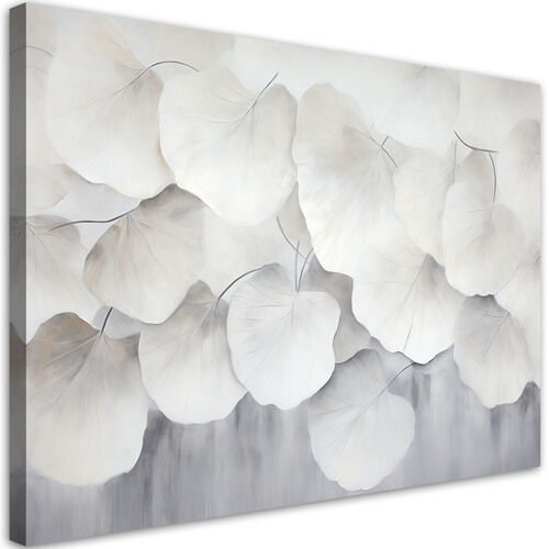 Leinwandbild, Boho-Blätter Ginkgo Natur Beton Boho