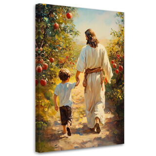 Wandbild modern, Spaziergang mit Jesus