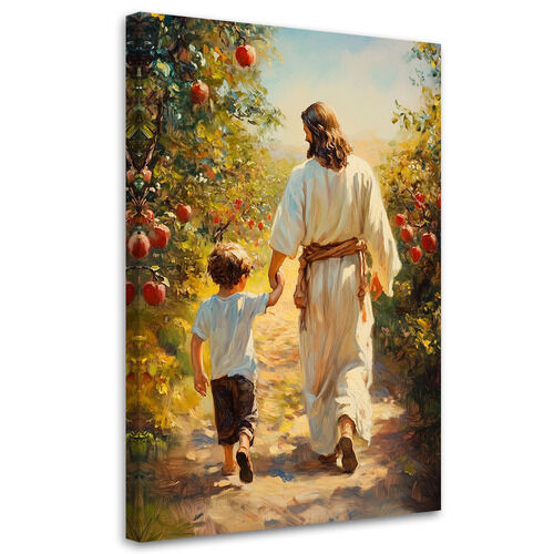 Wandbild modern, Spaziergang mit Jesus