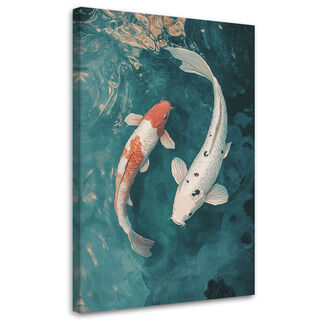 Leinwandbild, Koi-Fische Japanisch