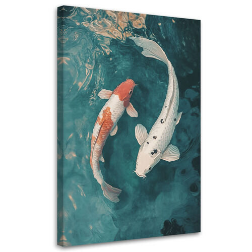 Leinwandbild, Koi-Fische Japanisch