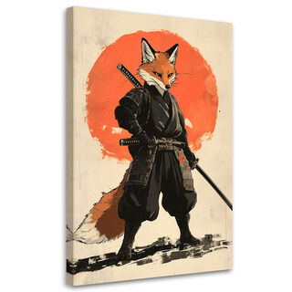 Leinwandbild, Samurai-Fuchs Tiere
