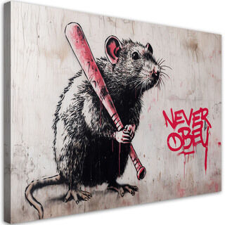 Leinwandbild, Ratte Street Art