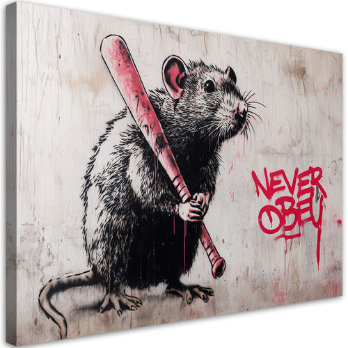 Leinwandbild, Ratte Street Art