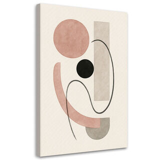Wandbild modern, Figuren Abstraktion Pastellfarben