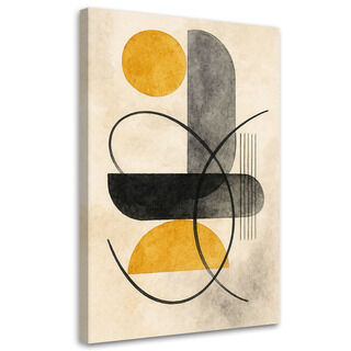 Leinwandbild, Geometrie Abstraktion Beige Minimalismus