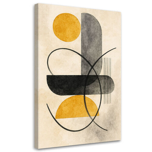 Leinwandbild, Geometrie Abstraktion Beige Minimalismus