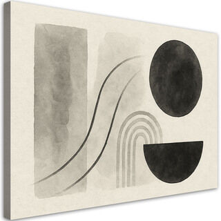 Bild, Geometrie Abstraktion Aquarell Beige
