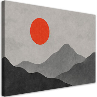 Bild für das Wohnzimmer, Berge Landschaft Minimalismus
