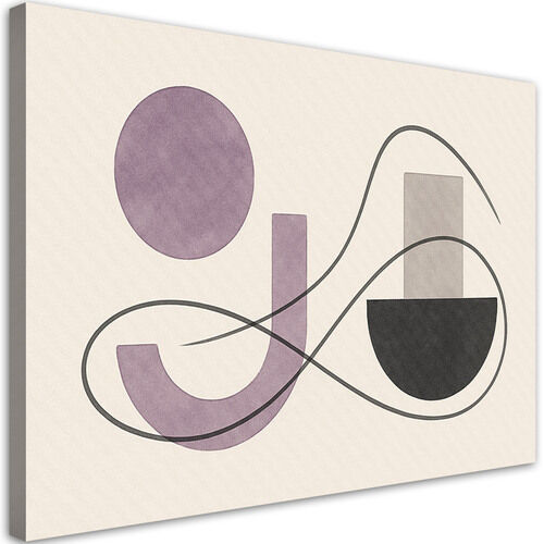 Bild für das Wohnzimmer oder Schlafzimmer, Geometrische Formen Violett
