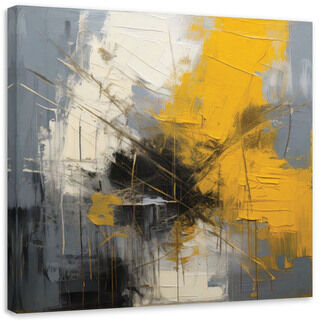 Bild auf Leinwand, Abstraktion Impressionismus Gold Modern