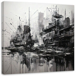 Bild auf Leinwand, Stadt Architektur Monochrom