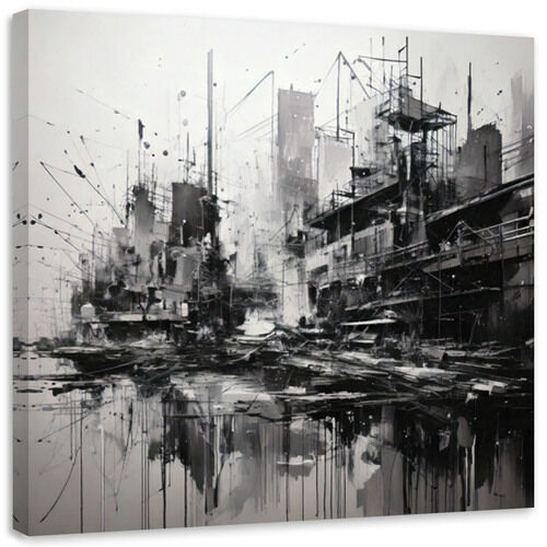Bild auf Leinwand, Stadt Architektur Monochrom