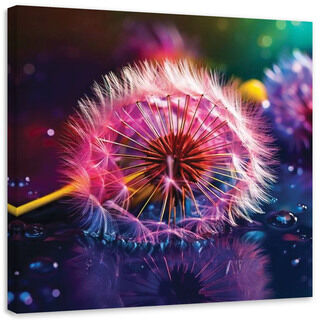 Wandbild für das Wohnzimmer, Pusteblume Makro Abstraktion
