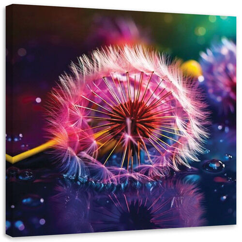 Wandbild für das Wohnzimmer, Pusteblume Makro Abstraktion