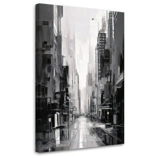 Leinwandbild, Stadt Straße Stadt Modern Grau Abstraktion